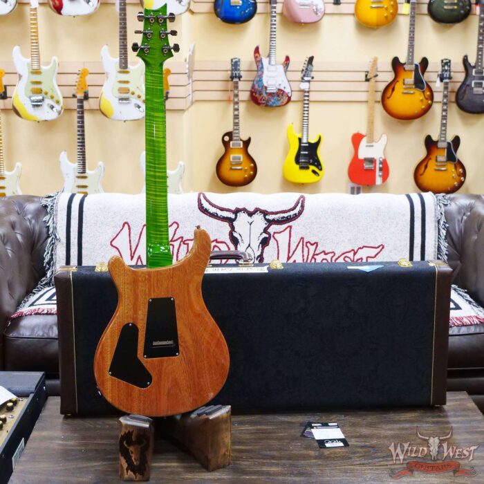 Paul Reed Smith PRS Wood Library 10 Top Custom 24 Floyd Rose Ebony Fingerboard Stained Flame Maple Neck Eriza Verde - Image 9