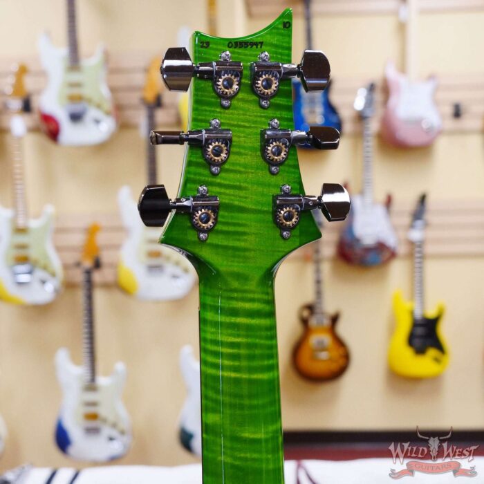 Paul Reed Smith PRS Wood Library 10 Top Custom 24 Floyd Rose Ebony Fingerboard Stained Flame Maple Neck Eriza Verde - Image 10