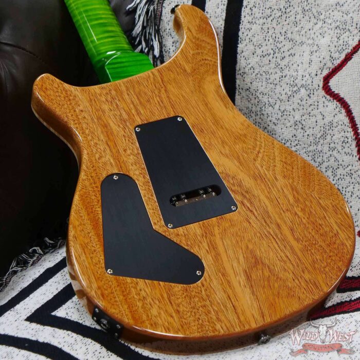 Paul Reed Smith PRS Wood Library 10 Top Custom 24 Floyd Rose Ebony Fingerboard Stained Flame Maple Neck Eriza Verde - Image 11