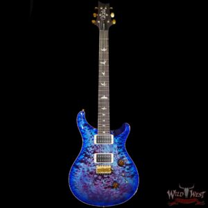 Paul Reed Smith PRS Core 10 Top Special Run Custom 24 Quilt Maple Top Korina Neck East Indian Rosewood Board Violet Blue Burst - Image 3
