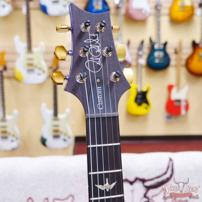 Paul Reed Smith PRS Core 10 Top Special Run Custom 24 Quilt Maple Top Korina Neck East Indian Rosewood Board Violet Blue Burst - Image 7