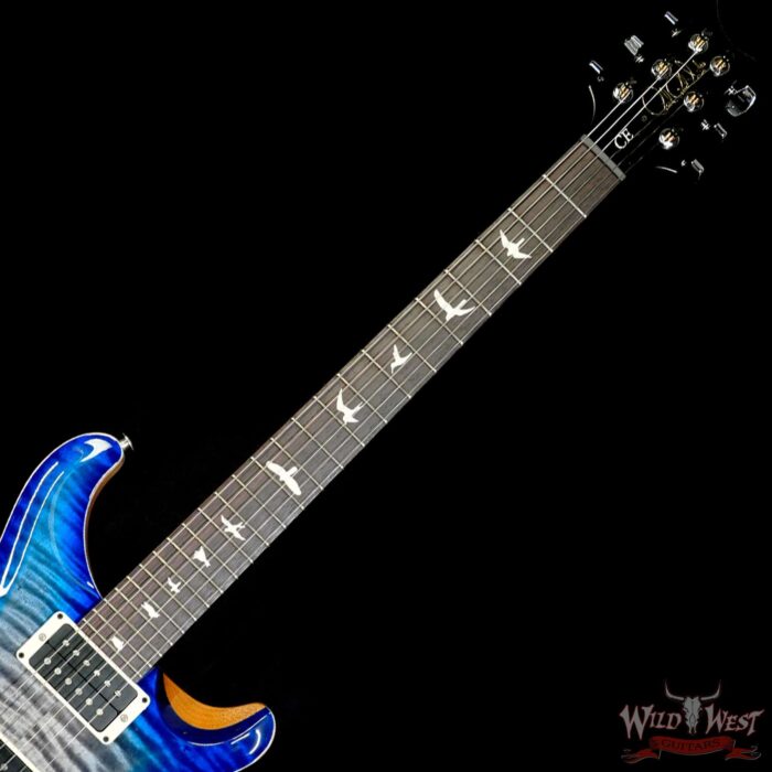 Paul Reed Smith PRS Wild West Guitars Special Run CE 24 Painted Black Neck 85/15 Pickups Faded Grey Black Blue Burst 7.50 LBS - Image 4