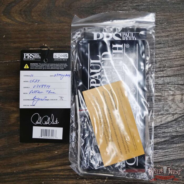 Paul Reed Smith PRS Wild West Guitars Special Run CE 24 Painted Black Neck 57/08 Covered Pickups Faded Grey Black Cherry Burst 7.60 LBS - Image 11