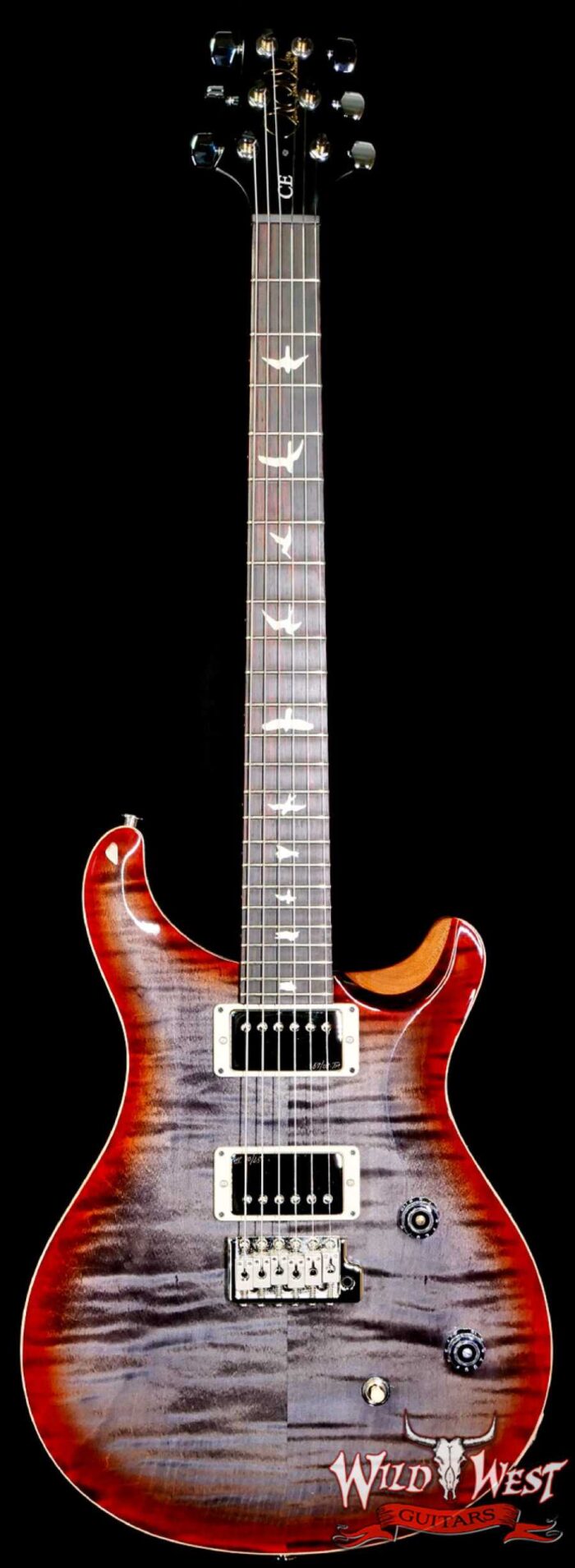 Paul Reed Smith PRS Wild West Guitars Special Run CE 24 Painted Black Neck 57/08 Covered Pickups Faded Grey Black Cherry Burst 7.60 LBS - Image 1