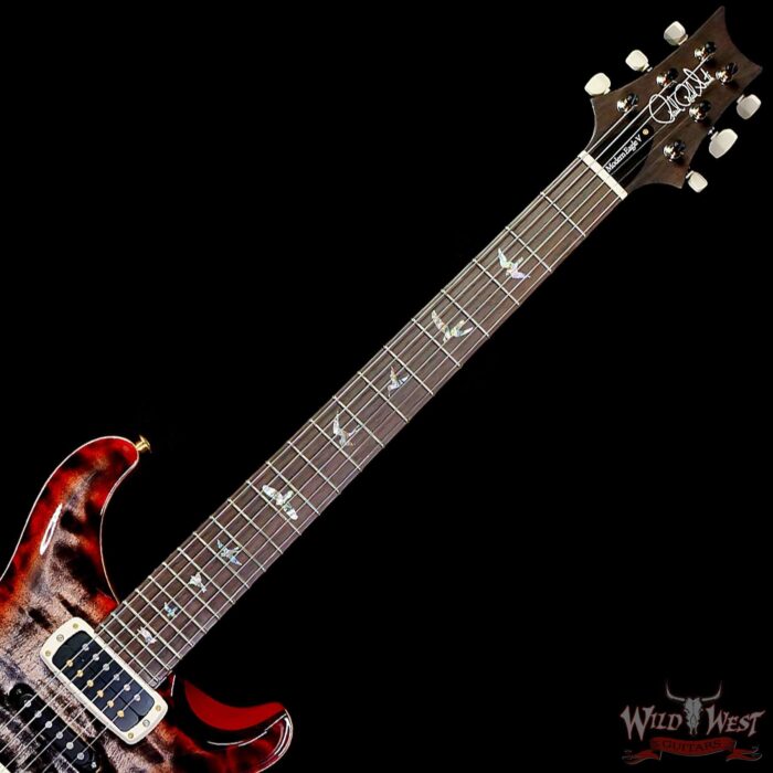 Paul Reed Smith PRS Wood Library 10 Top Quilt Modern Eagle V ME5 Flame Maple Neck Brazilian Rosewood Board Charcoal Cherry Burst 8.30 LBS (US Only / No International Shipping) - Image 4