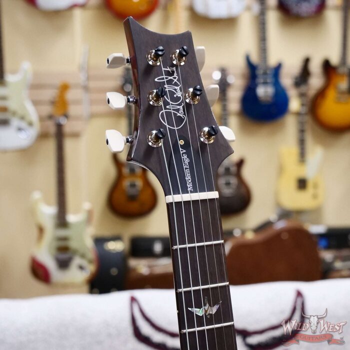 Paul Reed Smith PRS Wood Library 10 Top Quilt Modern Eagle V ME5 Flame Maple Neck Brazilian Rosewood Board Charcoal Cherry Burst 8.30 LBS (US Only / No International Shipping) - Image 7