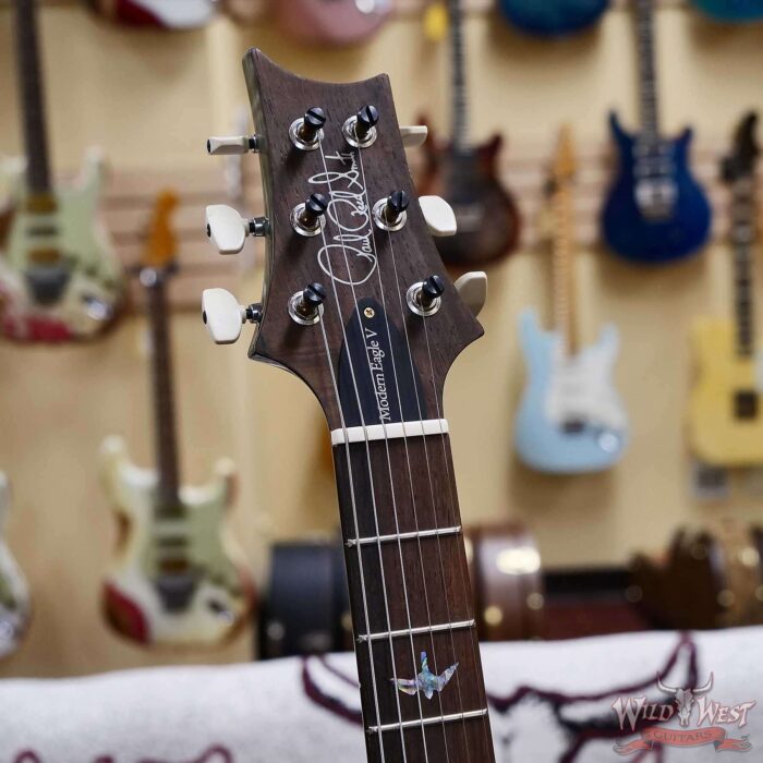 Paul Reed Smith PRS Wood Library 10 Top Modern Eagle V ME5 Quilt Maple Top Brazilian Rosewood Fingerboard Trampas Green 8.30 LBS (US Only / No International Shipping) - Image 7