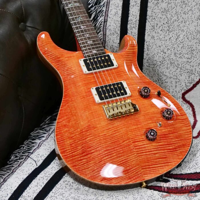 PRS Wild West Guitars 25th Anniversary Limited Run Wood Library Artist Package Custom 24 Piezo Salmon (Private Stock Color) 8.25 LBS (US Only / No International Shipping) - Image 8