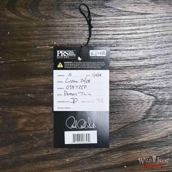 Paul Reed Smith PRS Core Series 2024 NEW Custom 24-08 Gray Black 7.65 LBS - Image 11