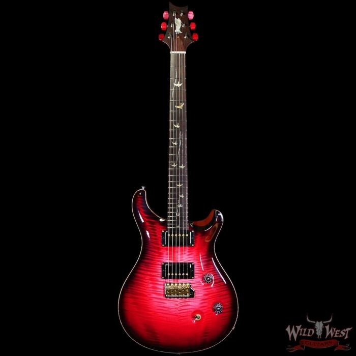 Paul Reed Smith PRS Private Stock #11315 Custom 24 Flame Maple Top Madagascar Rosewood Fingerboard Blood Red Glow 7.80 lbs - Image 3