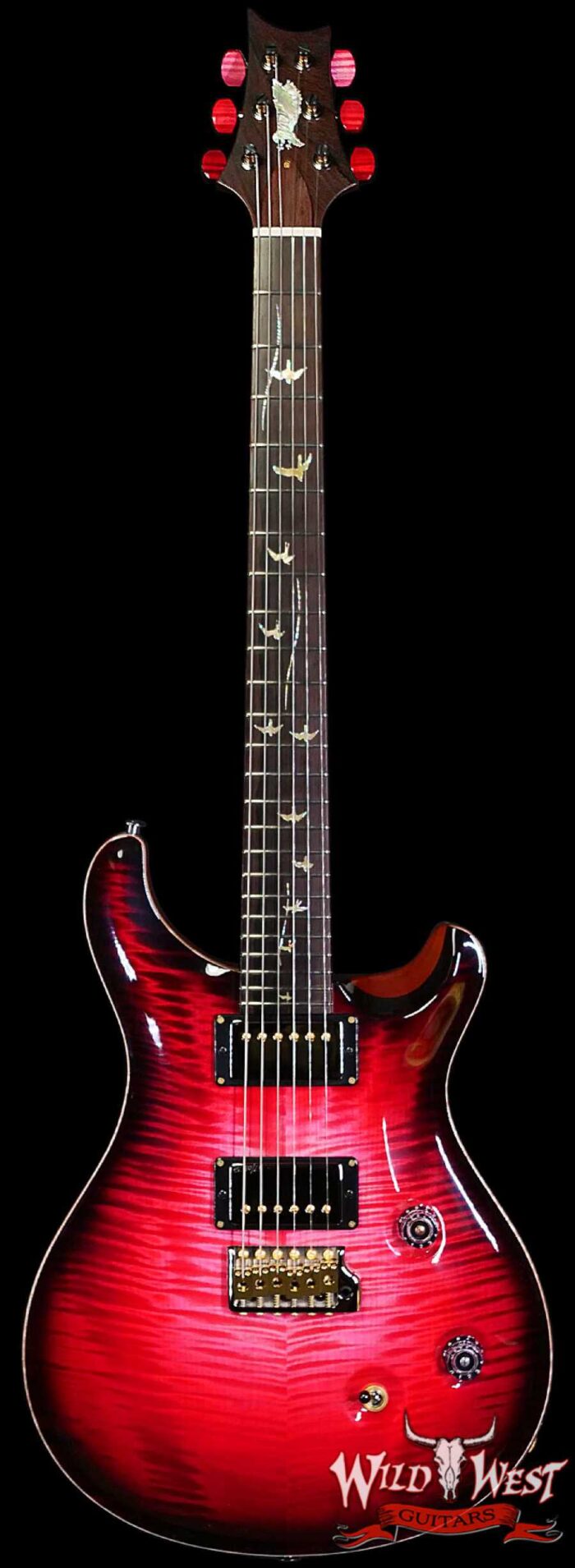 Paul Reed Smith PRS Private Stock #11315 Custom 24 Flame Maple Top Madagascar Rosewood Fingerboard Blood Red Glow 7.80 lbs - Image 1