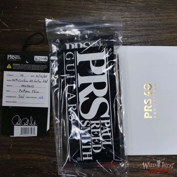 Paul Reed Smith PRS 40th Anniversary Custom 24 Satin Limited Edition Faded Whale Blue (Natural Back) 7.20 lbs - Image 12