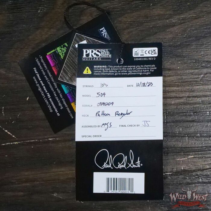 Paul Reed Smith PRS Core Series 509 HSH Mahogany Body & Neck Rosewood Fingerboard Charcoal - Image 12