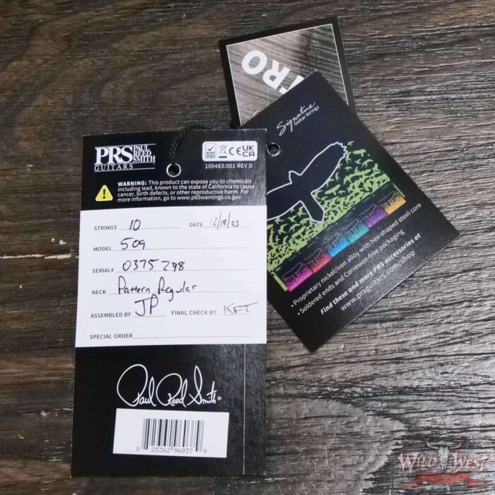Paul Reed Smith PRS Core Series 509 Rosewood Fingerboard Charcoal Cherry Burst 8.10 LBS - Image 12