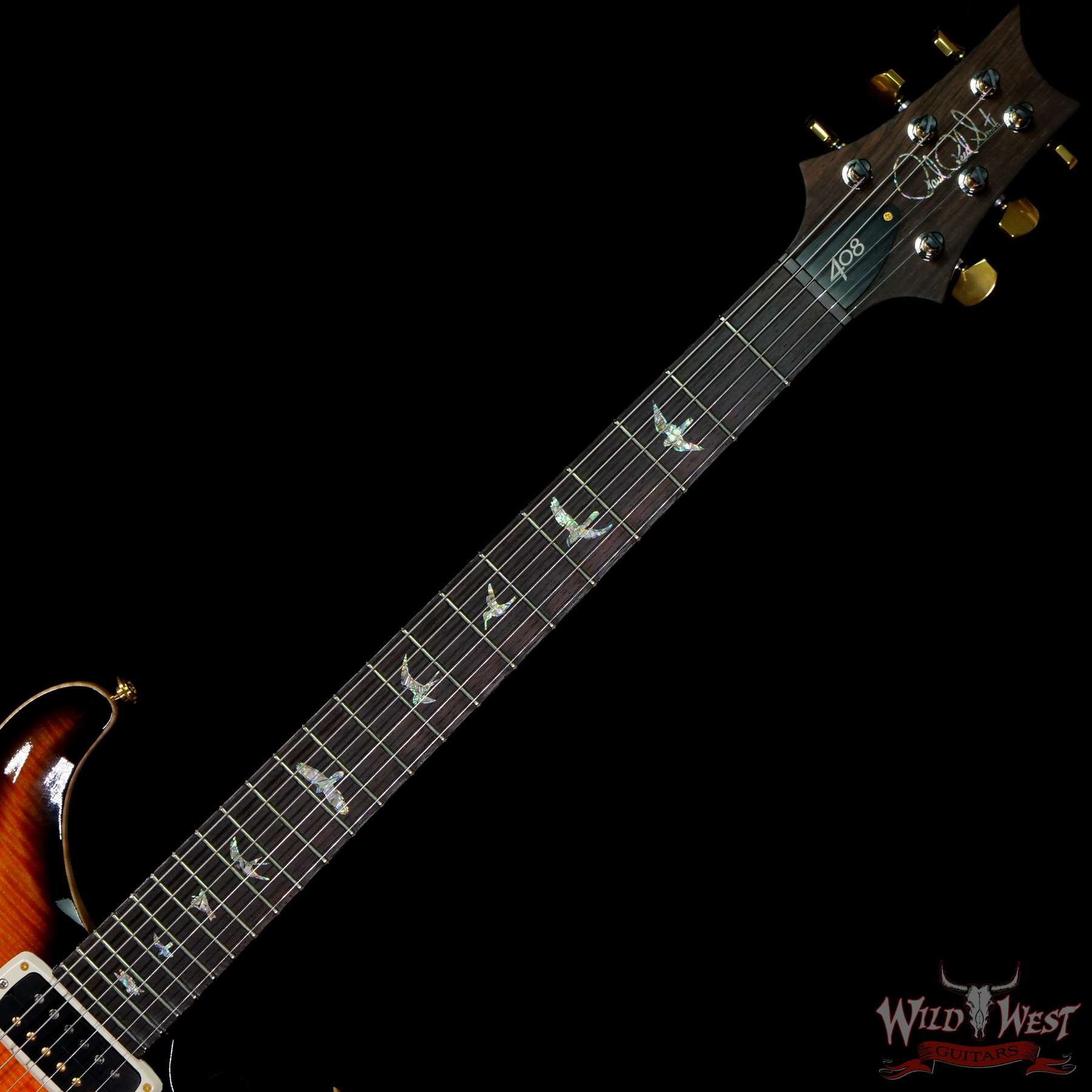 prs-ap-408-279776-nf__wwg.jpg Paul Reed Smith PRS Artist Package 408 Flame Maple Top Brazilian Rosewood Board Solana Smokeburst - Image 4