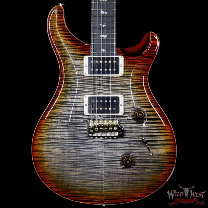 PRS Artist Package Custom 24 Flame Maple Top and Neck Ebony Fretboard Burnt Maple Leaf - Image 3