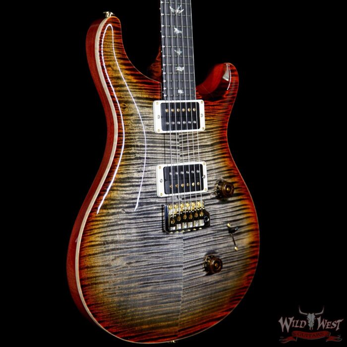 PRS Artist Package Custom 24 Flame Maple Top and Neck Ebony Fretboard Burnt Maple Leaf - Image 4