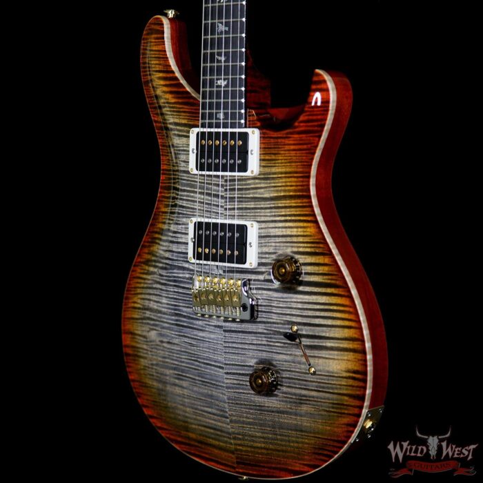 PRS Artist Package Custom 24 Flame Maple Top and Neck Ebony Fretboard Burnt Maple Leaf - Image 2