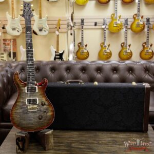 PRS Artist Package Custom 24 Flame Maple Top and Neck Ebony Fretboard Burnt Maple Leaf - Image 12