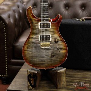 PRS Artist Package Custom 24 Flame Maple Top and Neck Ebony Fretboard Burnt Maple Leaf - Image 13