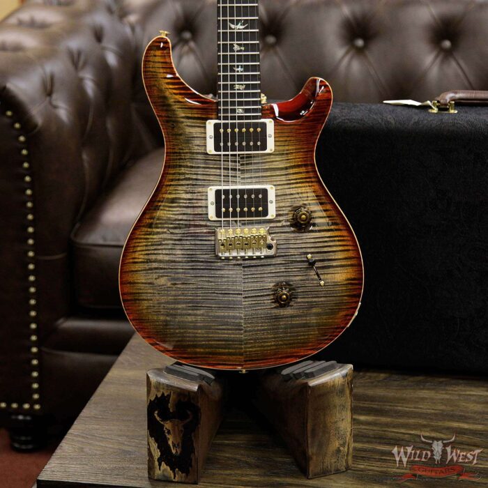 PRS Artist Package Custom 24 Flame Maple Top and Neck Ebony Fretboard Burnt Maple Leaf - Image 13