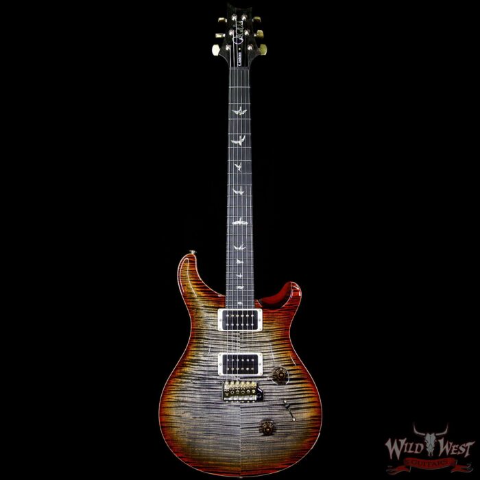PRS Artist Package Custom 24 Flame Maple Top and Neck Ebony Fretboard Burnt Maple Leaf - Image 5