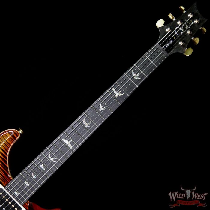 PRS Artist Package Custom 24 Flame Maple Top and Neck Ebony Fretboard Burnt Maple Leaf - Image 9