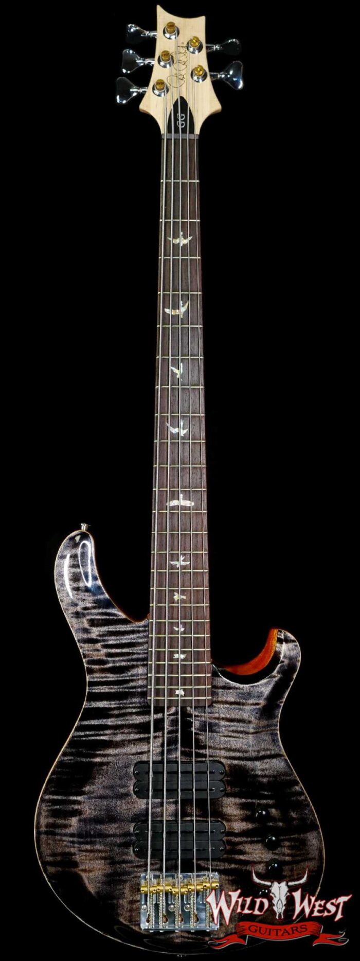 Paul Reed Smith PRS Core Grainger 5-String Bass Flame Maple Top Rosewood Fingerboard Charcoal - Image 1