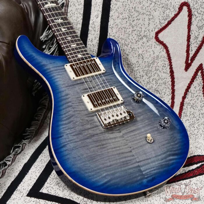 Paul Reed Smith PRS Wild West Guitars Special Run CE 24 Painted Black Neck 57/08 Covered Pickups Faded Grey Black Blue Burst 7.65 LBS - Image 6