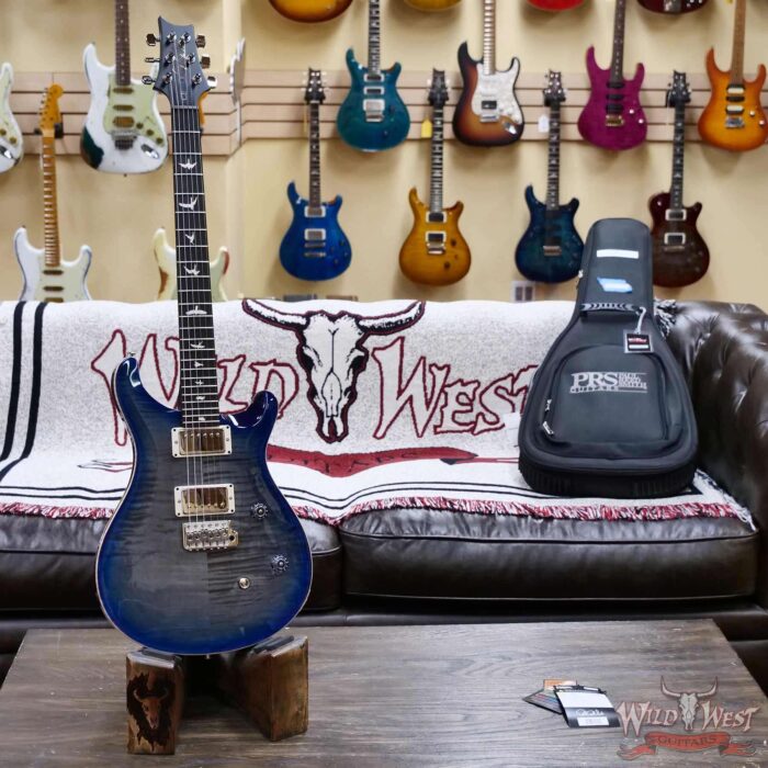 Paul Reed Smith PRS Wild West Guitars Special Run CE 24 Painted Black Neck 57/08 Covered Pickups Faded Grey Black Blue Burst 7.65 LBS - Image 5