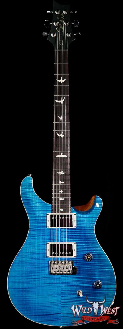 PRS Wild West Guitars Special Run CE 24 Flame Top Painted Neck 57/08 Pickups Blue Matteo