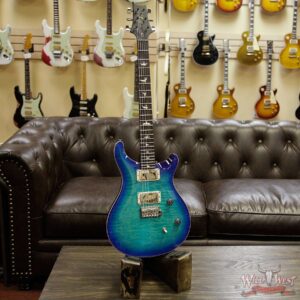 Paul Reed Smith PRS Wild West Guitars Special Run CE 24 Flame Top Painted Neck 57/08 Pickups Makena Blue 286717 - Image 5