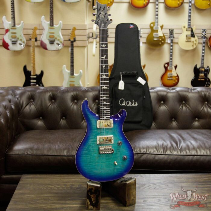 Paul Reed Smith PRS Wild West Guitars Special Run CE 24 Flame Top Painted Neck 57/08 Pickups Makena Blue 288743 - Image 5