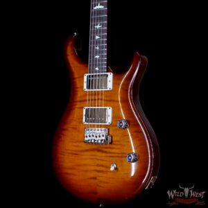 PRS Wild West Guitars Special Run Flame Top Black Neck CE 24 57/08 Pickups Violin Amber Burst 313835 - Image 2