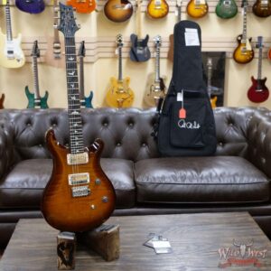 PRS Wild West Guitars Special Run Flame Top Black Neck CE 24 57/08 Pickups Violin Amber Burst - Image 5