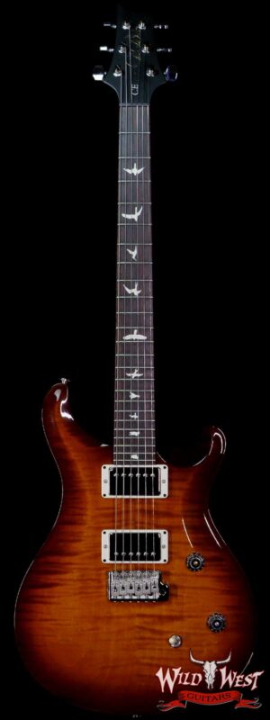 PRS Wild West Guitars Special Run Flame Top Black Neck CE 24 57/08 Pickups Violin Amber Burst