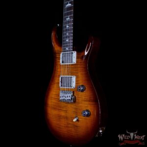 PRS Wild West Guitars Special Run Flame Top Black Neck CE 24 57/08 Pickups Violin Amber Burst 322360 - Image 2