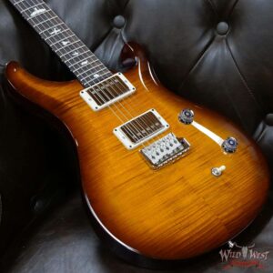 PRS Wild West Guitars Special Run Flame Top Black Neck CE 24 57/08 Pickups Violin Amber Burst 322360 - Image 7