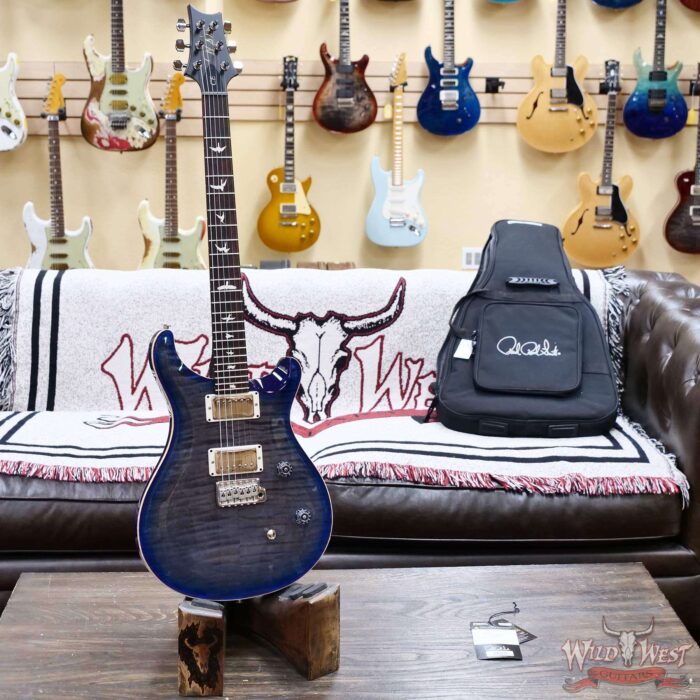 Paul Reed Smith PRS Wild West Guitars Special Run CE 24 Painted Black Neck 57/08 Covered Pickups Faded Grey Black Blue Burst 7.50 LBS - Image 4