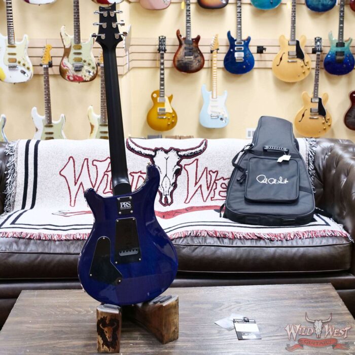 Paul Reed Smith PRS Wild West Guitars Special Run CE 24 Painted Black Neck 57/08 Covered Pickups Makena Blue 7.75 LBS - Image 7