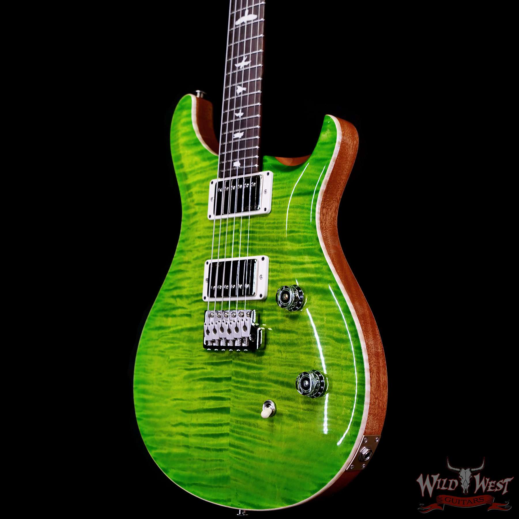 prs-ce24-376341-br__wwg-1.jpg Paul Reed Smith PRS Wild West Guitars Special Run CE 24 Painted Black Neck 57/08 Covered Pickups Eriza Verde 8.00 LBS - Image 2