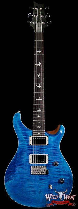 PRS Wild West Guitars Special Run CE 24 Flame Top Painted Neck 57/08 Pickups Blue Matteo 288748