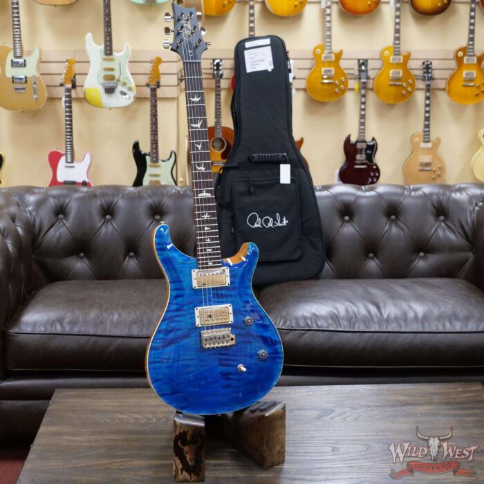 PRS Wild West Guitars Special Run CE 24 Flame Top Painted Neck 57/08 Pickups Blue Matteo 296659 - Image 5