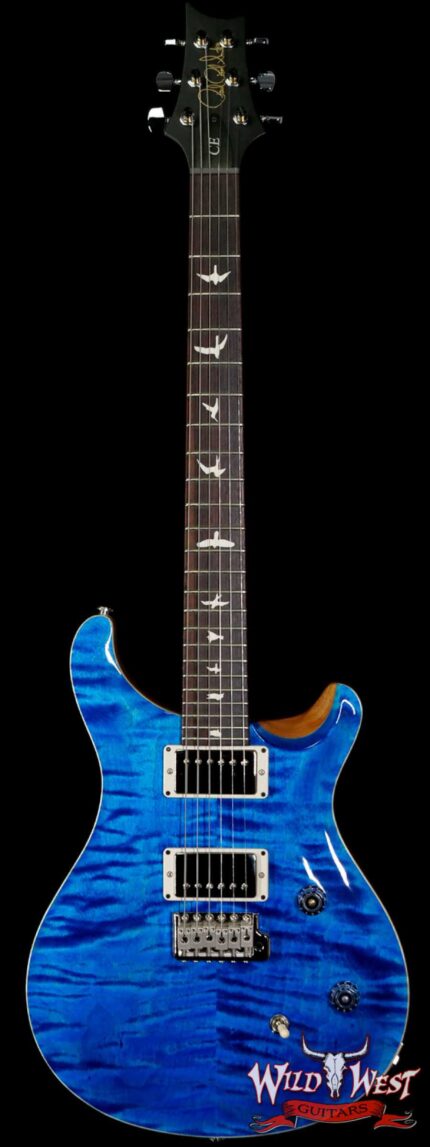 PRS Wild West Guitars Special Run CE 24 Flame Top Painted Neck 57/08 Pickups Blue Matteo 296659