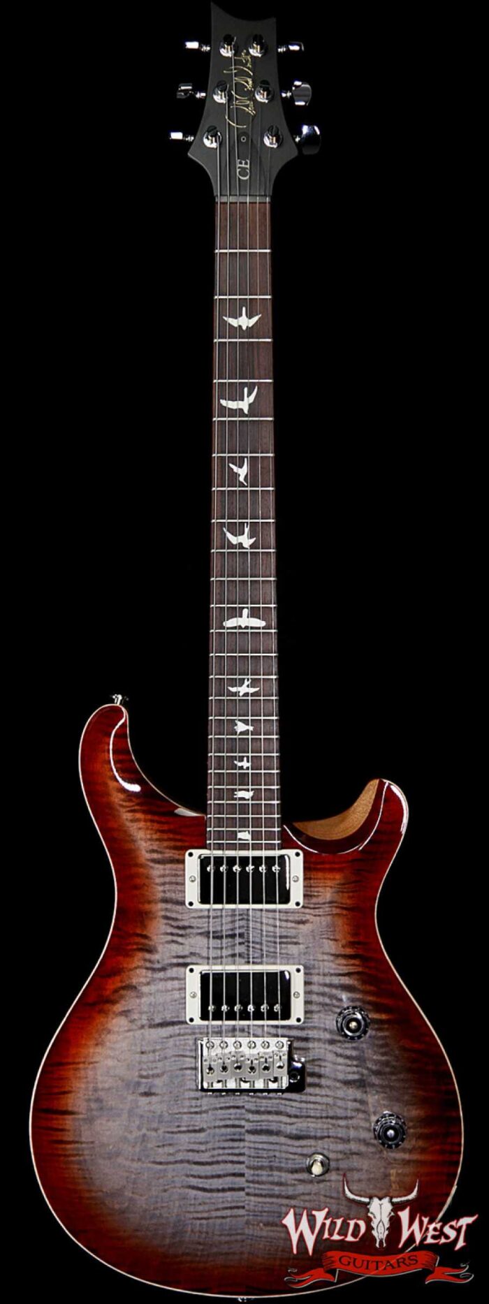 PRS WWG Special Run CE 24 57/08 Pickups Painted Black Neck Faded Gray Black Cherry Burst 292241 - Image 1