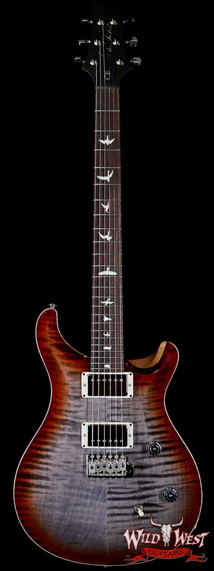 PRS WWG Special Run CE 24 57/08 Pickups Painted Black Neck Faded Gray Black Cherry Burst 292572 - Image 1
