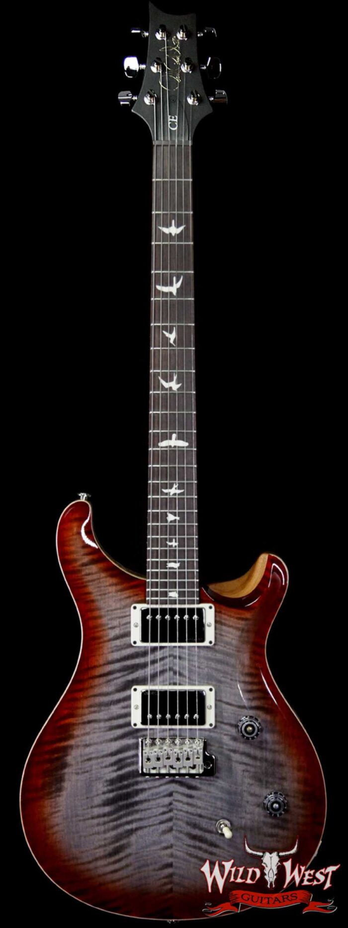 PRS WWG Special Run CE 24 57/08 Pickups Painted Black Neck Faded Gray Black Cherry Burst 292941 - Image 1
