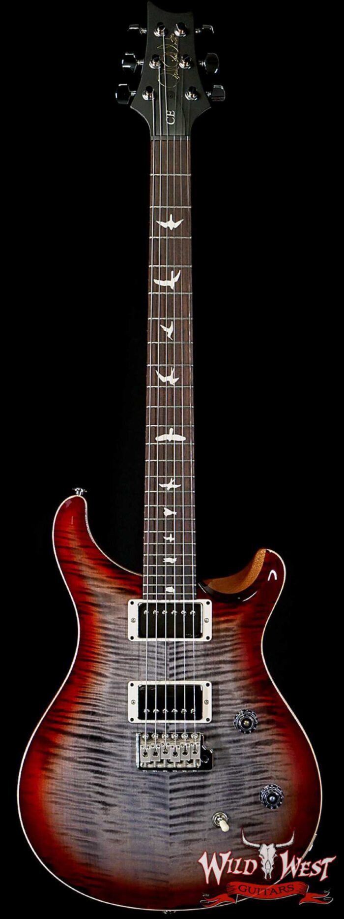 PRS WWG Special Run CE 24 57/08 Pickups Painted Black Neck Faded Gray Black Cherry Burst 294531 - Image 1