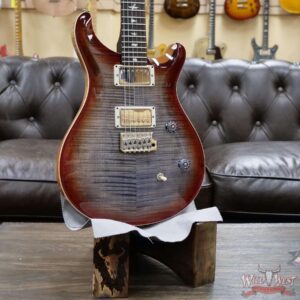 PRS Wild West Guitars Special Run Flame Top Black Neck CE 24 Faded Gray Black Cherry Burst 318886 - Image 7
