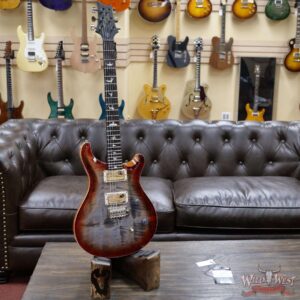 PRS Wild West Guitars Special Run Flame Top Black Neck CE 24 Faded Gray Black Cherry Burst 318382 - Image 5
